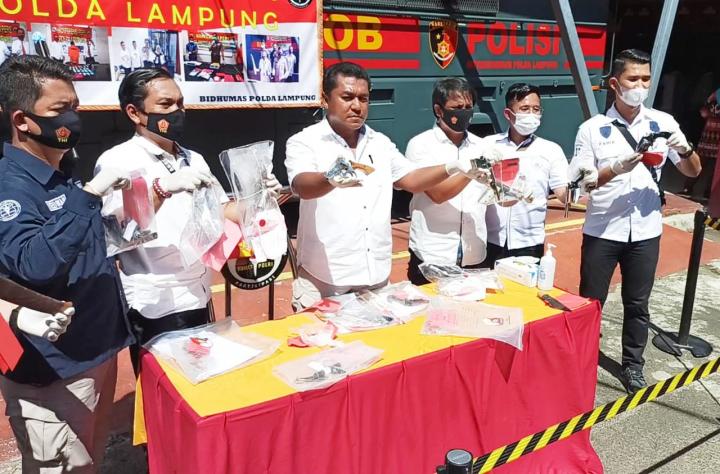 Ditreskrimum Polda Lampung Gulung 124 Tersangka, 41 Pelaku Ditembak